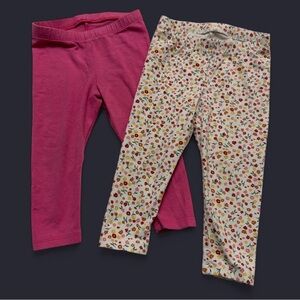 Cat & Jack Pink and Floral Kids Leggings
